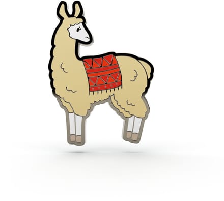 PINETS - Pin - Lama - Hard Enamel - Gietmetaal - Schattige Dieren Accessoire