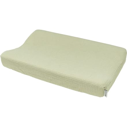 Meyco Baby Uni aankleedkussenhoes - pre-washed hydrofiel - soft olive - 50x70cm