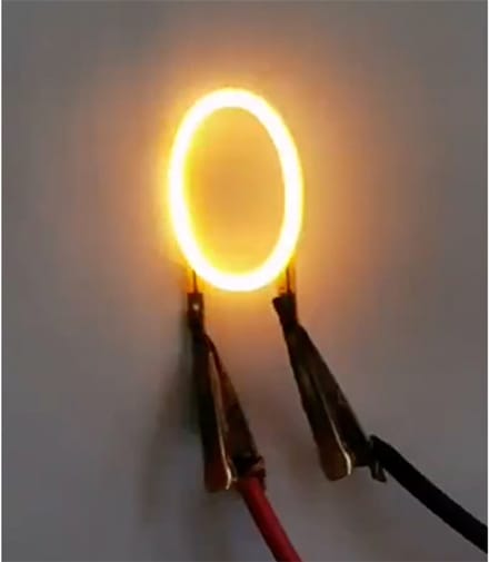 -O- COB LED 3V Filament Letter Geel 3 x 3 cm FPC 2200K 1W Warm-wit