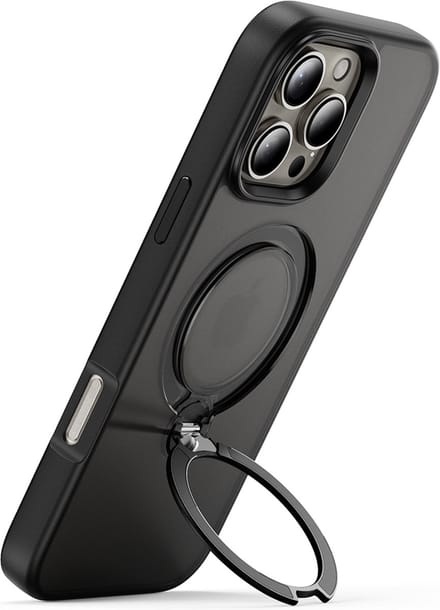 Back Cover Frost Stand MagSafe Zwart iPhone 16 Pro Max