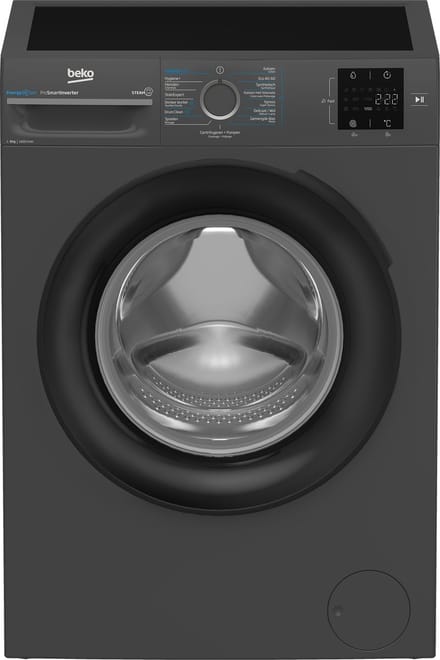 Beko BM3WFT3841A - EnergySpin - 8 Kg - Wasmachine - Zwart