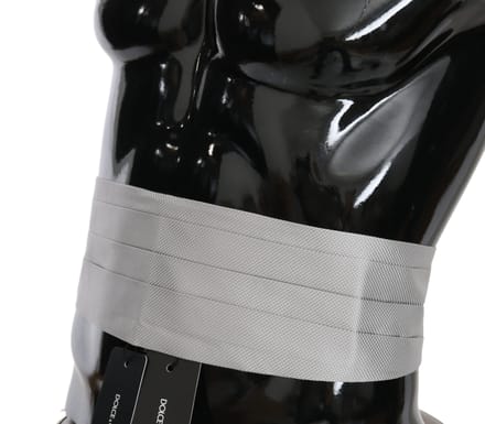 Dolce & Gabbana Grijze Mannen Taille Riem 100% Zijde Cummerbund