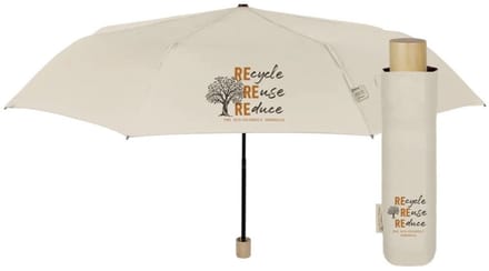 Beige opvouwbare paraplu van Perletti