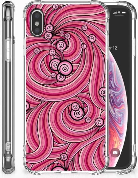 Apple iPhone Xs Max Back Cover Swirl Pink