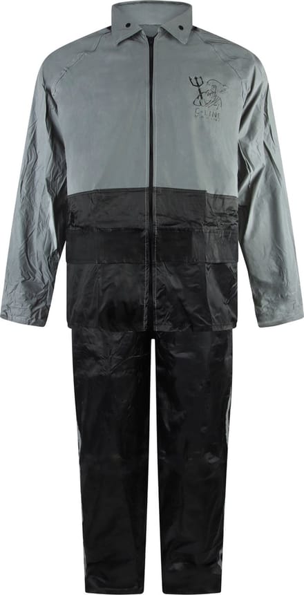 C-Line Regenpak met Capuchon - Reflecterende Jas - Nieuw Model - Kinder maat 122/128