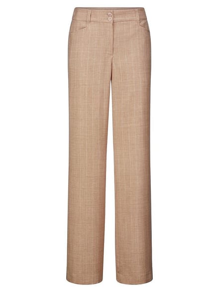 Wide Fit-broek Van Peter Hahn beige
