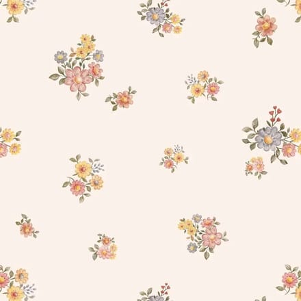 Baby behang Dekornik Flowers Minimini Light