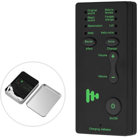 M1 Mini Machine à effets sonores Portable dispositif de changeur de voix carte Audio changeur de son pour en direct noir