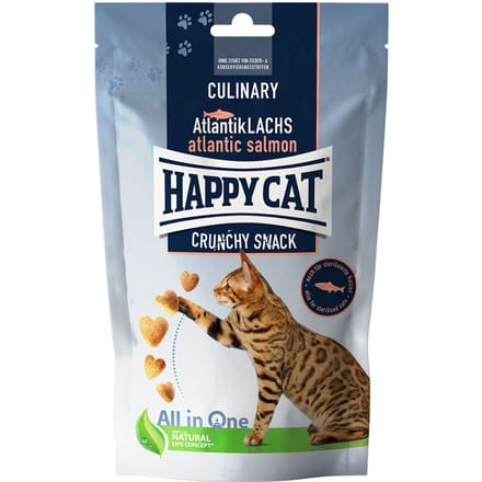 70g Happy Cat Culinary Crunchy Snack Atlantik Zalm Kattensnack