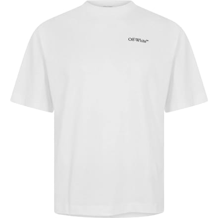 Off White Heren Chain Print T-Shirt (Wit)