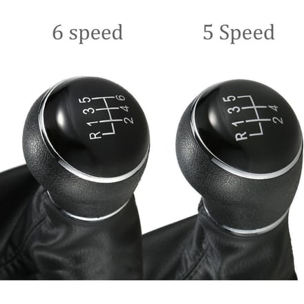 Pommeau de levier de vitesse 6 vitesses Soufflet en cuir Remplacement pour VW Passat B7 2011 2015 black