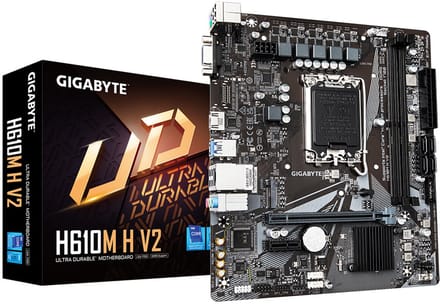GIGABYTE H610M H V2 Moederbord - Intel H610 - Intel LGA1700 - DDR5 RAM - Micro-ATX
