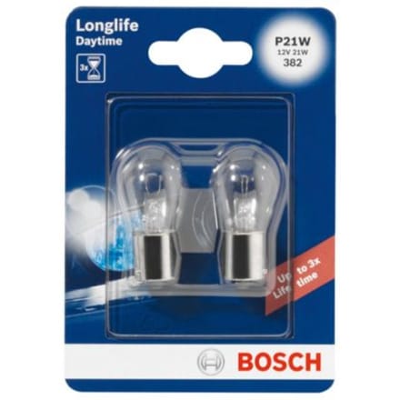 P27/7w lamp BOSCH P21W Longlife Daytime 12V/21W, 2 Stuk