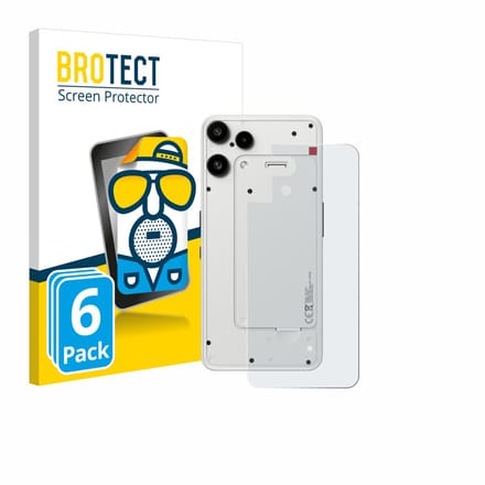BROTECT - Screenprotector voor Nothing Phone (3a) Lite (Achterkant) - Folie Beschermfolie matte 6 Stuks