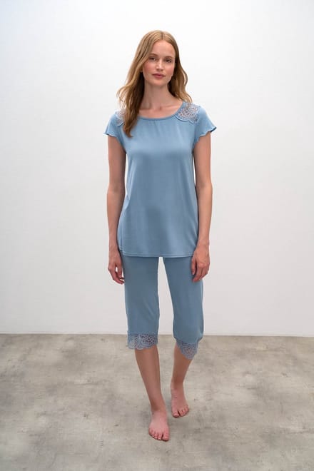 Vamp! Pyama voor dames Micromodal Blue Serene 16152/589 S