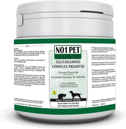 N01Pet - Glucosamine - Complex Premium - Gezonde Gewrichten & Pezen - Honden & Katten - 150 gr