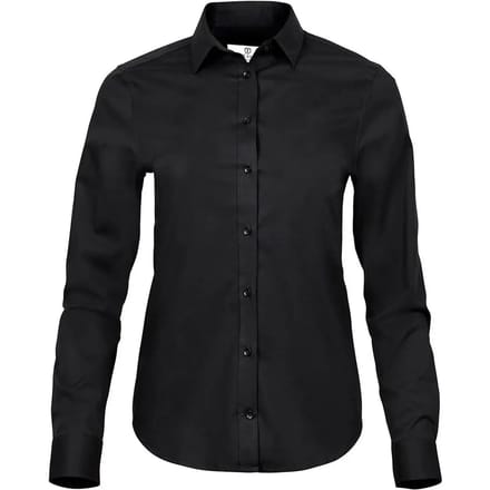 Tee Jays - WomenÂ´s Stretch Luxury Shirt - Black maat M