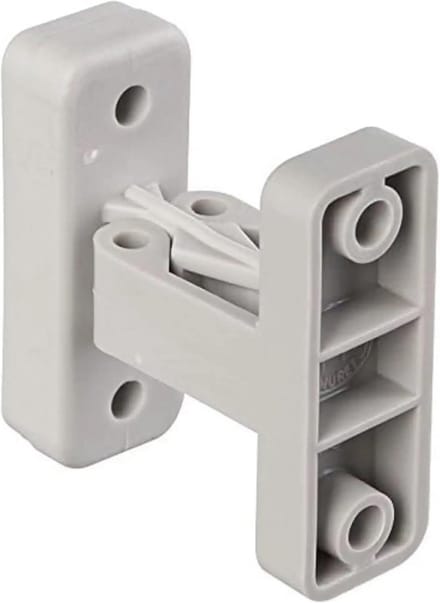 Deurstopper met klem voor garagedeuren - 48 x 18 mm - grijze kunststof