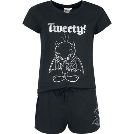 Looney Tunes Pyjama - Tweety - S - voor Vrouwen - zwart