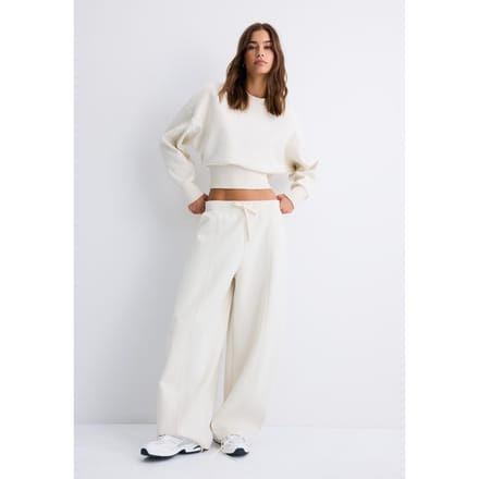 Stradivarius Barrel wide-leg joggingbroek  Vanille XL