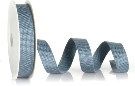 Sterke Katoenen Singelband Grijs 25mm Breed - 5 Meter Rol