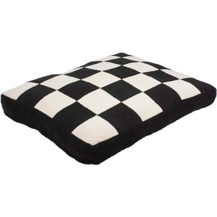 Coockoo Hondenkussen Cozy Block Zwart/Wit S-60x50x10cm