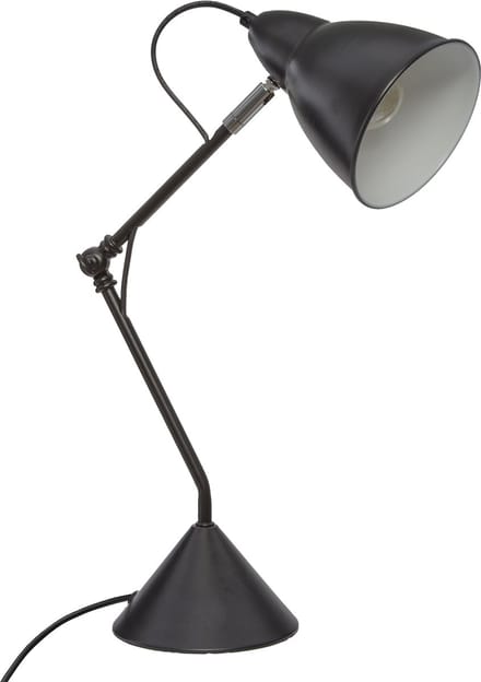 Atmosphera Tafellamp/bureaulampje Design Light Classic - zwart - metaal - H62 cm - Leeslamp