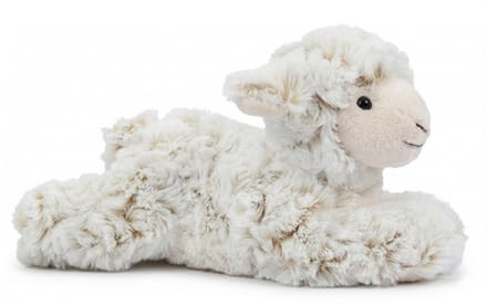 Pluche schaap/lammetje knuffel liggend - 22 cm - Boerderij knuffelbeesten