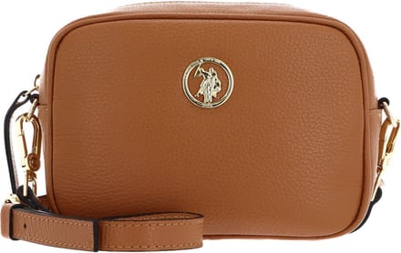 U.S. POLO ASSN. Leren Schoudertas Arlington Crossbody Bag Light Tan Lichtbruin