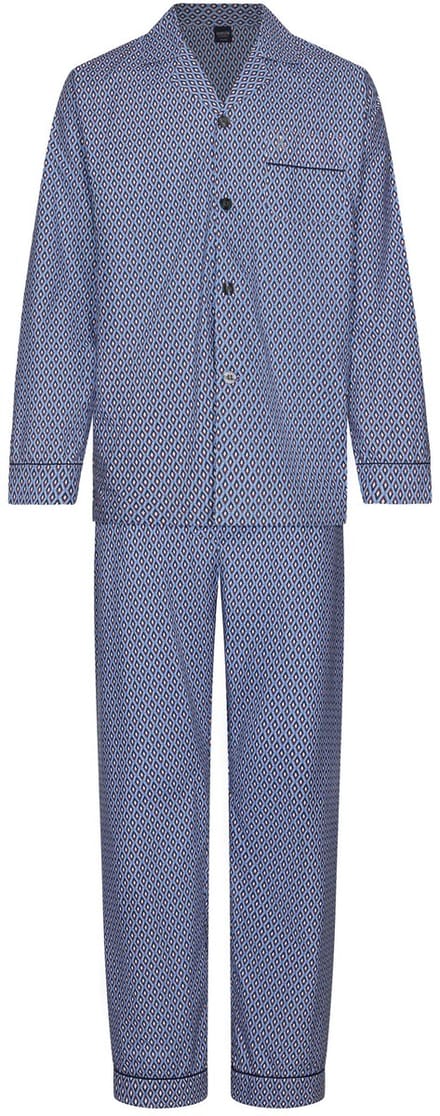Robson - Pyjama - Geweven Katoen - Blauw - Doorknoop - Maat 62