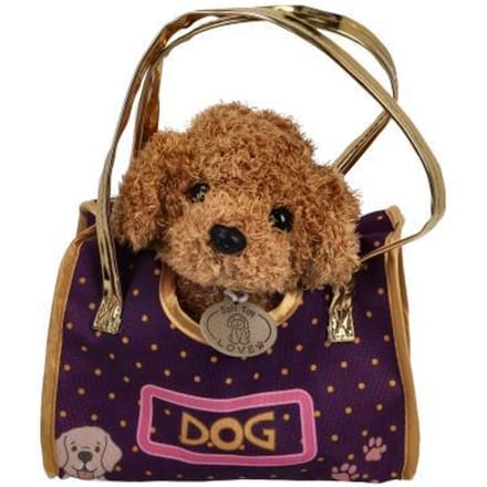 Pluchiez pluche hond knuffel met draagtas - schattig speelgoed.