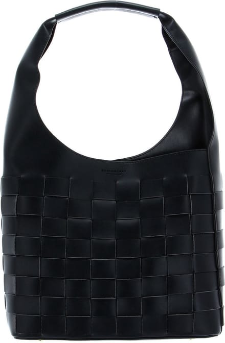 SEIDENFELT MANUFAKTUR Schoudertas SFM204 Hobo Black / Gold Zwart
