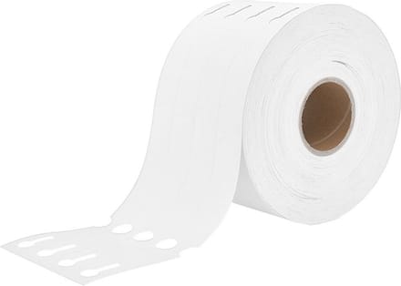 CombiCraft Sleufetiketten Wit 250x25mm voor Thermo Transfer Printers - Rol van 1500 stuks
