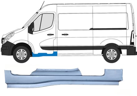 Reparatie dorpel voorste deuren voor Renault Master 2010- / Links