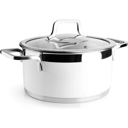Lacor Buffet Kookpot met Deksel - Wit - Ø 20cm