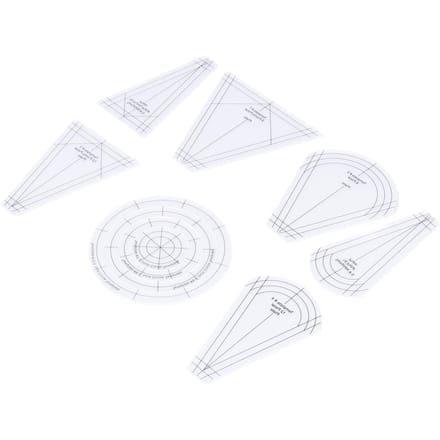 Quiltrulers Vormige Patchwork Sjabloon Tool Liniaal DIY Transparante Acryl NaaLiniaal white