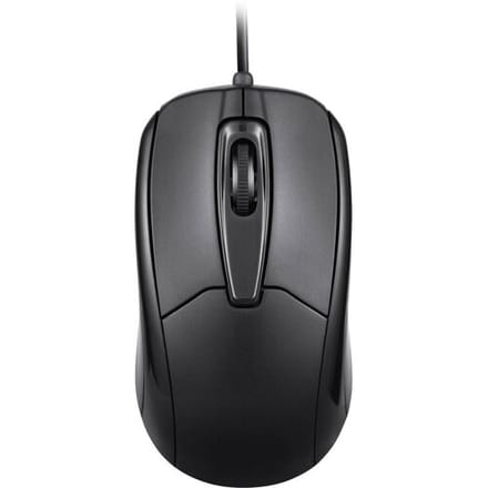 Perixx PERIMICE-209 P Black Muis Kabelgebonden Optisch Zwart 3 Toetsen 1000 dpi PS2-aansluiting