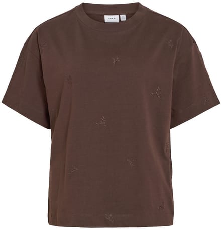 VILA T-shirt Katoenen