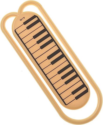 Reuze paperclip pianotoetsen