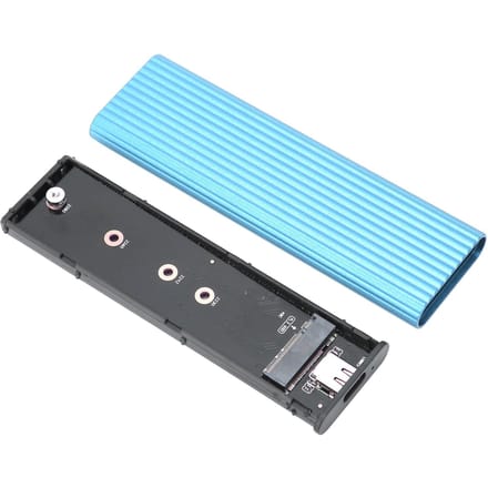 Boîtier SSD M.2 NGFF SATA Adaptateur Clé B Clé B + M Boîtier de disque dur externe pour Win Xp78(Bleu bleu