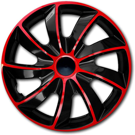 Set 16" QUAD wieldoppen rood/zwart 4 stuks