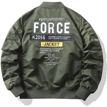 Veste brodée en coton Air Force Ma1 Pilot Jacket Veste de vol pour homme M gray