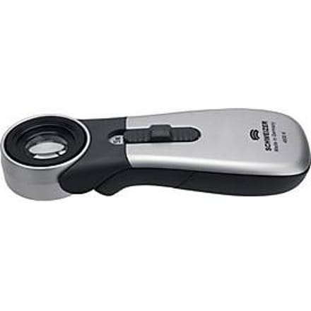 Handloep met verlichte loep Tech-Line CLASSIC vergroting 15x LED lens d.16,3mm SCHWEIZER