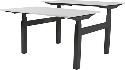 Zit Sta Bureau (2pp) - Elek 140x80/80 krijtwit - zw frame