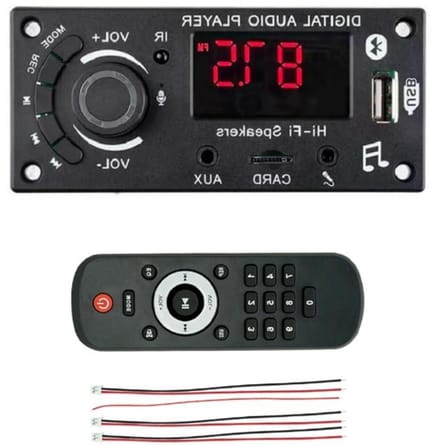 Audio Versterker Module - Bluetooth Decoder - Muziek Afspelen - Opname Functie - 100W - Zwart