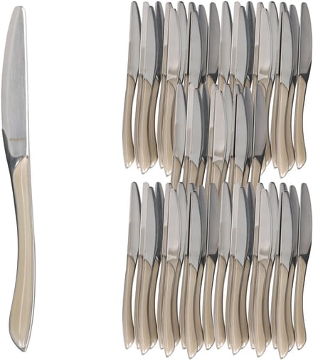 Set van 60 BEAUTY bestekmessen taupe - 805529