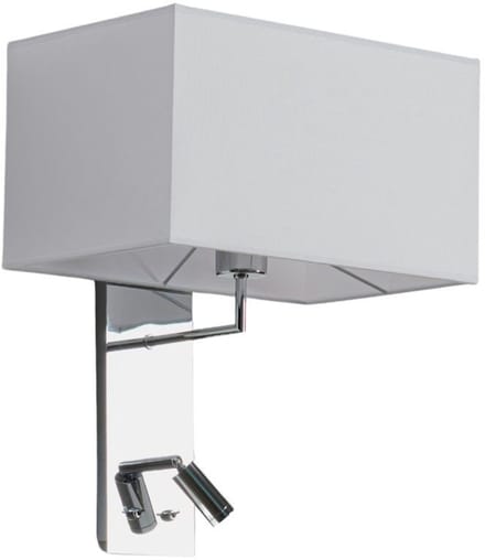Kosilum - Alva - Wandlamp - Wit - Metaal en textiel