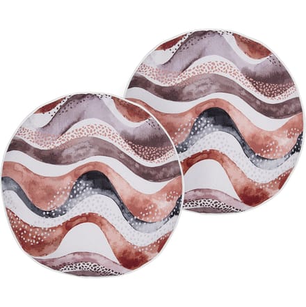SEBORGA - Tuinkussen set van 2 - Bruin - 40 cm - Polyester