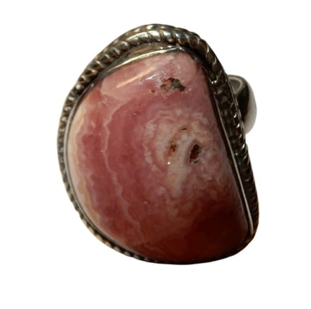Zilveren Rhodochrosiet Ring Mt. 18
