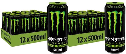 2x Monster Energy - Regular Zero Sugar - Suikervrij - Behoudt de originele smaak